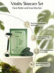 Tophld jade roller close-up with uniform color and lustrous surface for improved circulation.