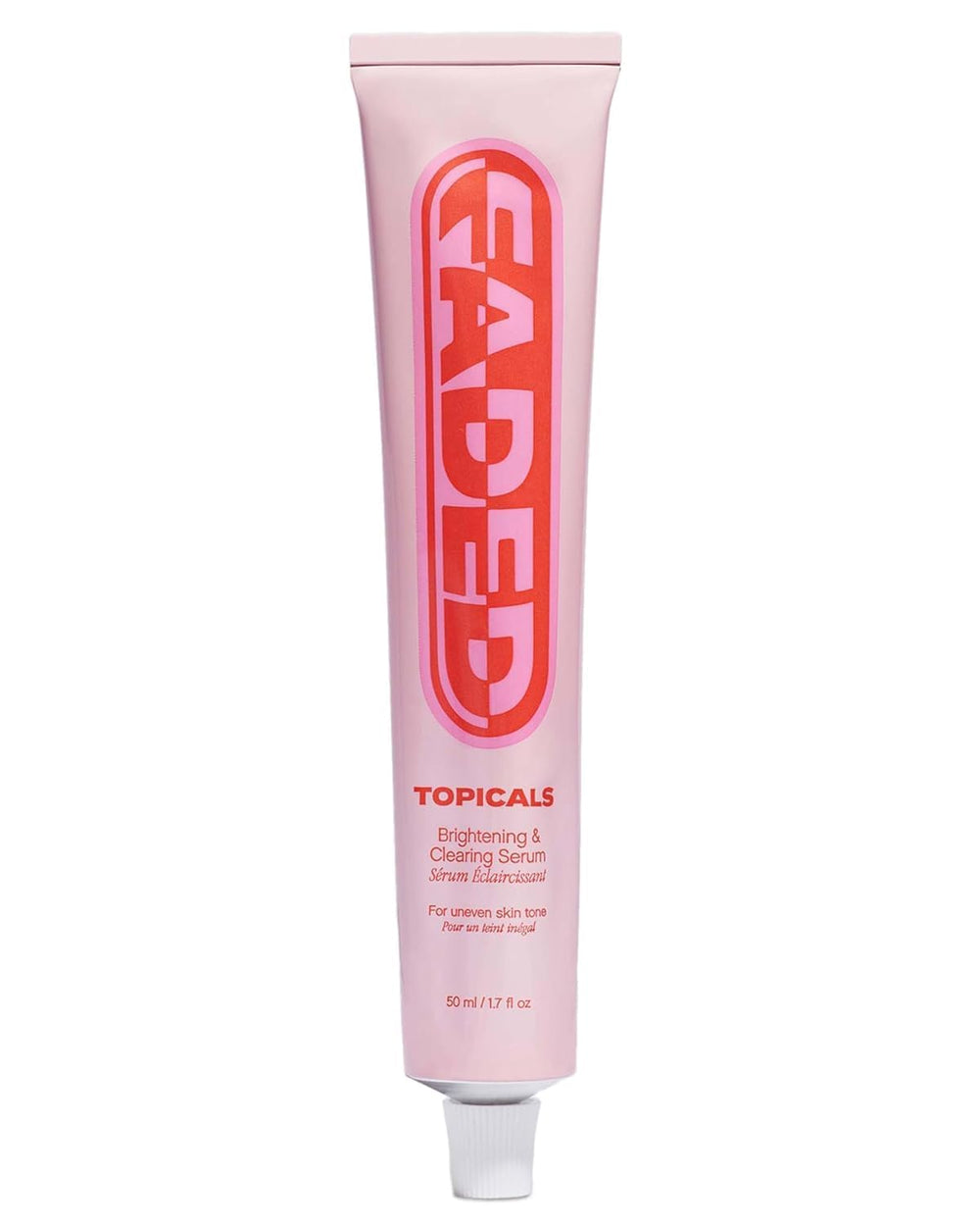Topicals Faded bottle with pump for easy daily application.