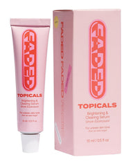 Topicals Faded serum bottle shows sleek packaging for even skin tone