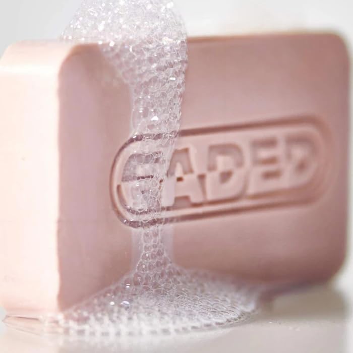 Topicals Faded cleansing bar for face and body provides moisturizing cleanse.