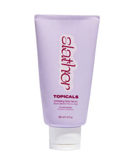 Topicals Slather exfoliating serum bottle front showing sleek packaging for smooth body skin
