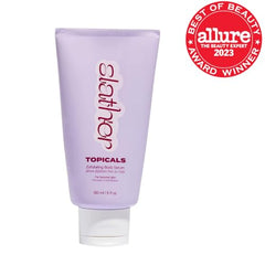 Topicals Slather serum label closeup highlighting retinol and AHAs