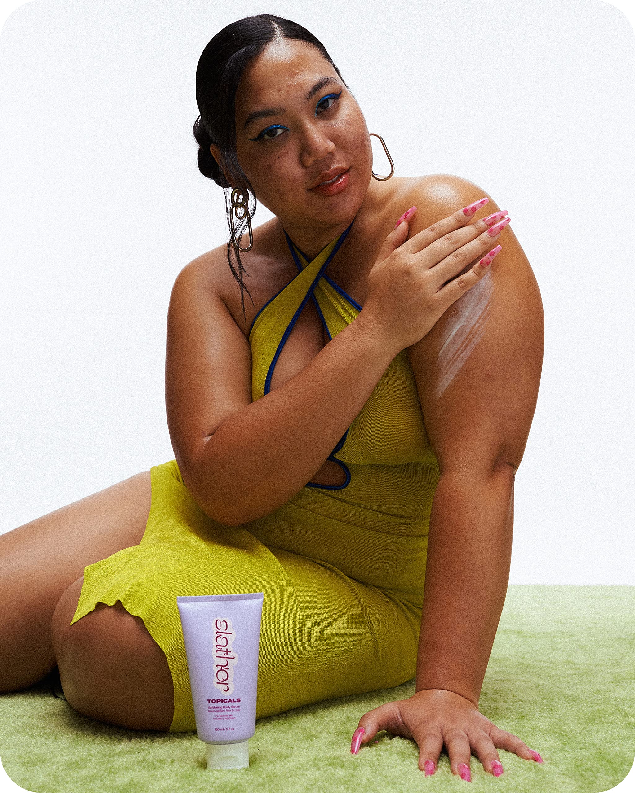 Topicals Slather packaging box conveying science-backed exfoliation