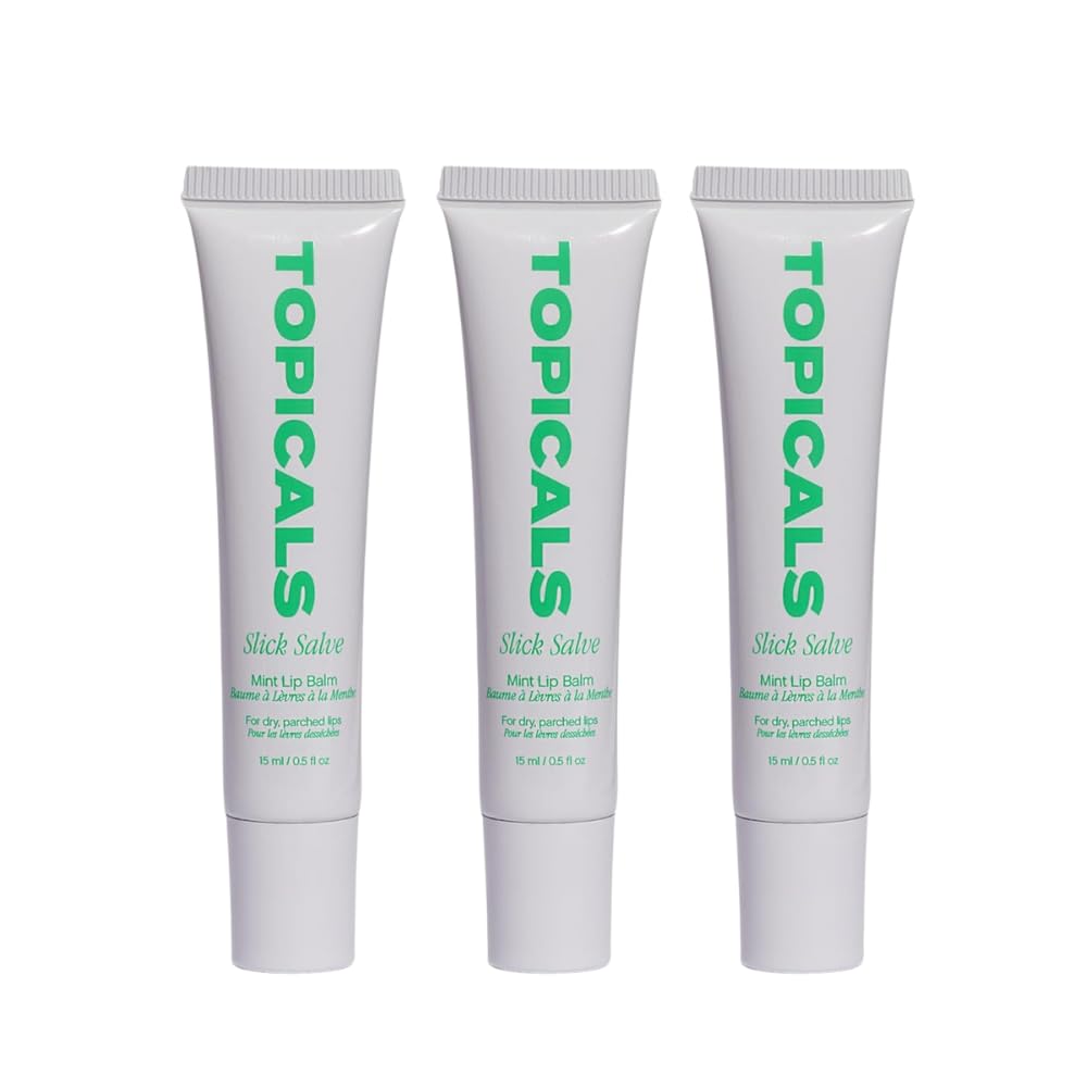 Topicals Slick Salve Mint Glossy Lip Balm with mint gloss finish for lasting hydration and comfort.