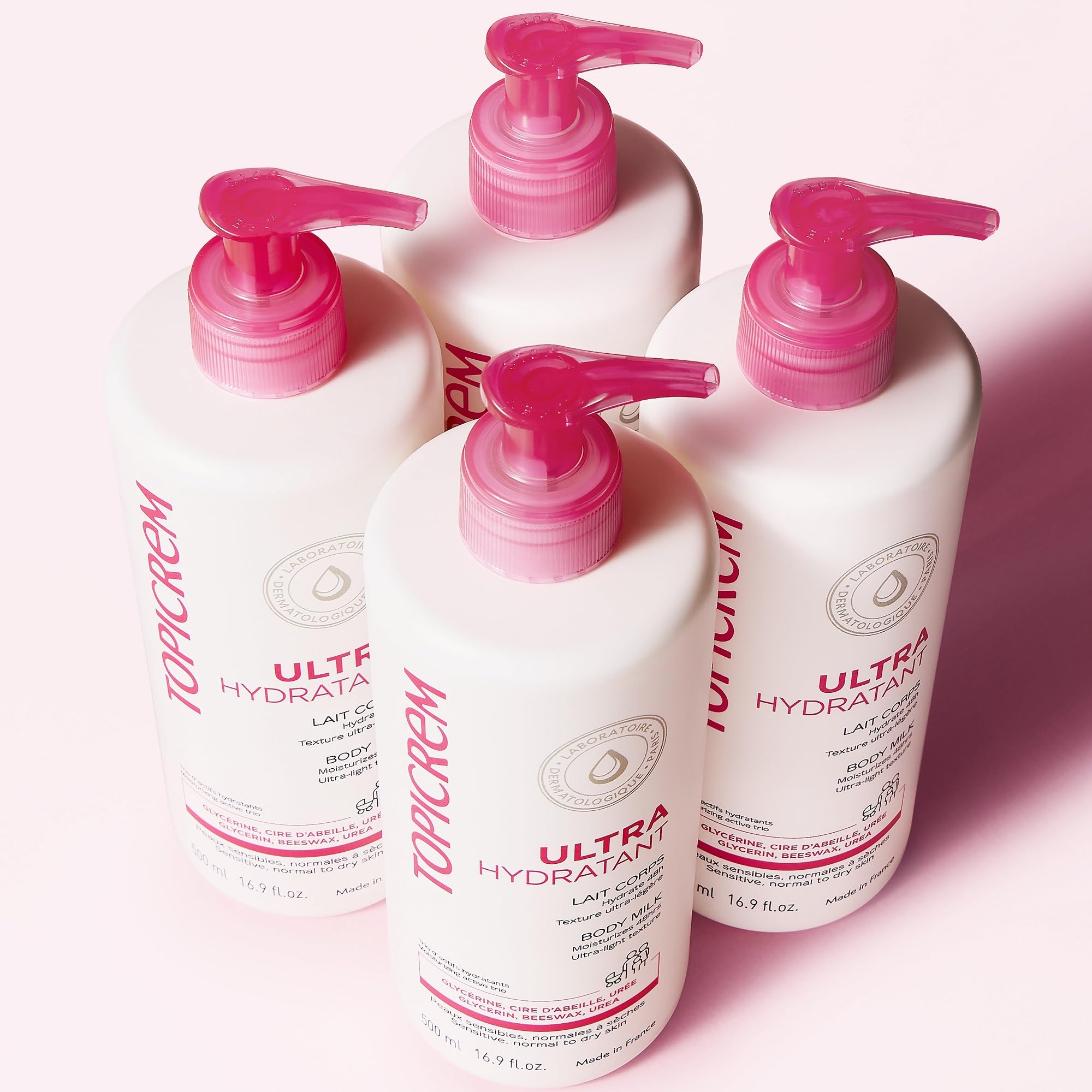 Topicrem body milk on bathroom shelf, part of daily skincare routine.