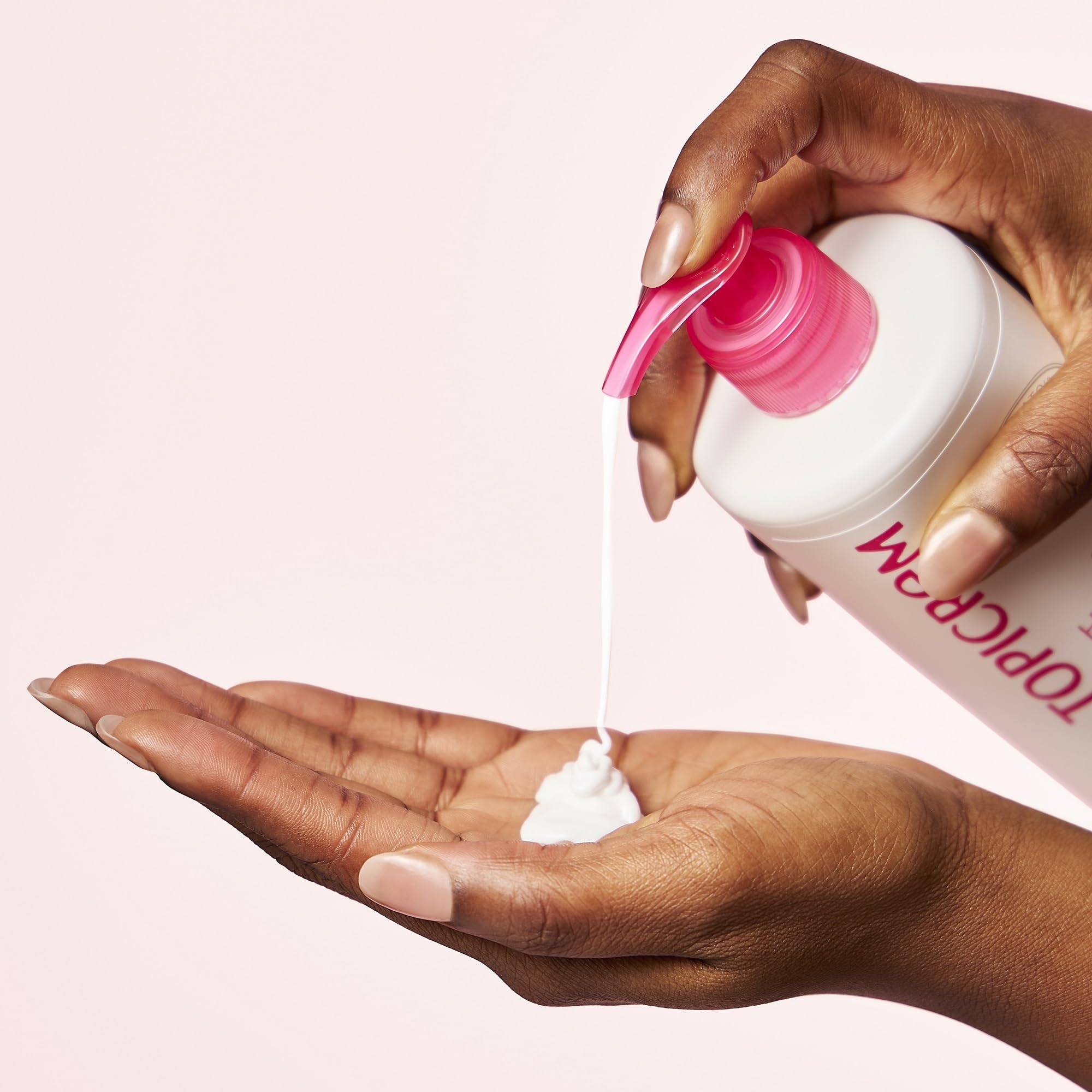 Topicrem ultra-moisturising body milk milky texture, non-greasy finish.