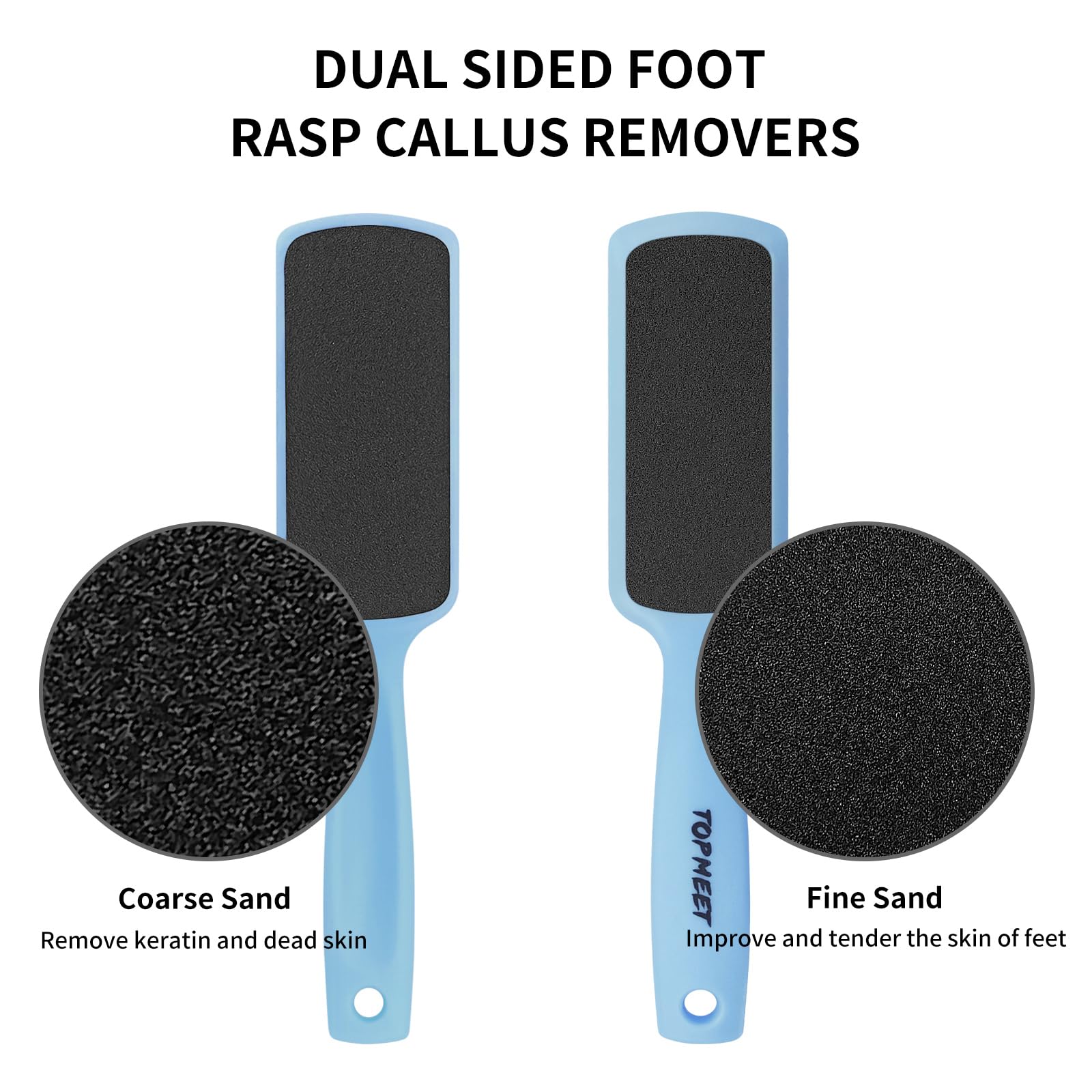 Topmeet Foot File after-use result suggests softer, smoother feet