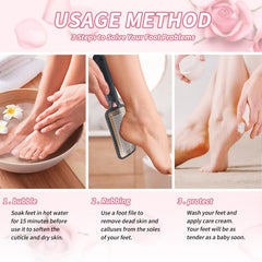 Topmeet Foot File shown for wet-use surface enabling safe bathroom foot care
