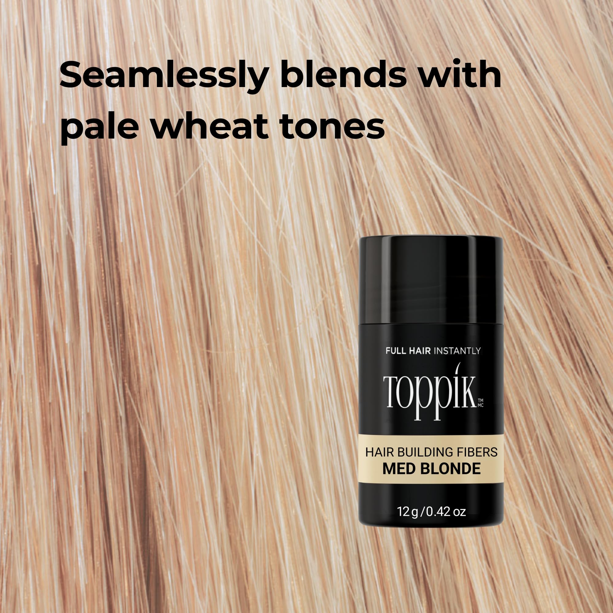 Toppik fibers resist sweat for lasting coverage during activity