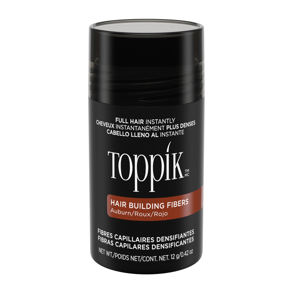 TOPPIK Auburn Hair Building Fibers 12g for instant fullness and natural blend that lasts