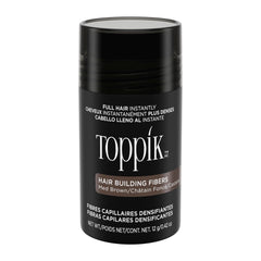 TOPPIK hair fibers application close-up showing instant fullness and blend