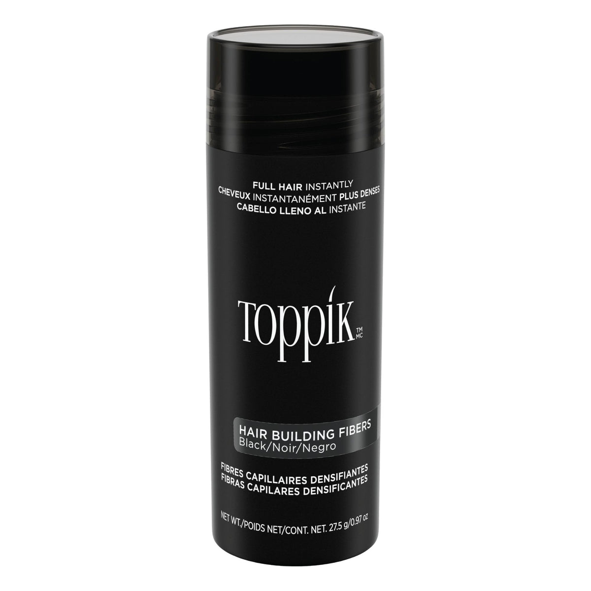 TOPPIK Hair Fibers Black bottle-dispense for quick, natural fullness