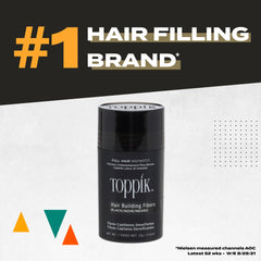 TOPPIK Hair Fibers Black wind and rain resistance for lasting results