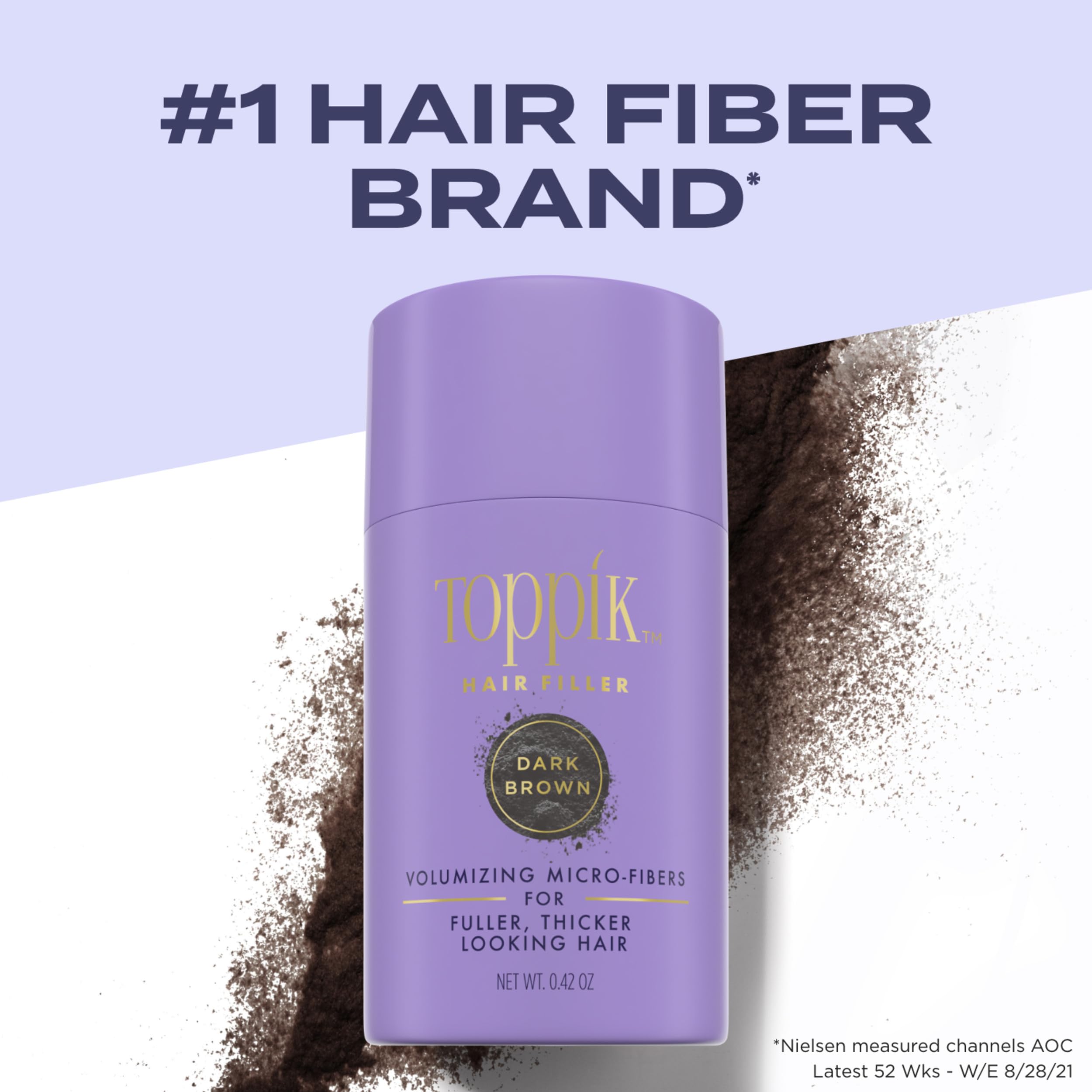 TOPPIK Hair Filler Dark Brown 12g applicator-tip allows precise edge blending.