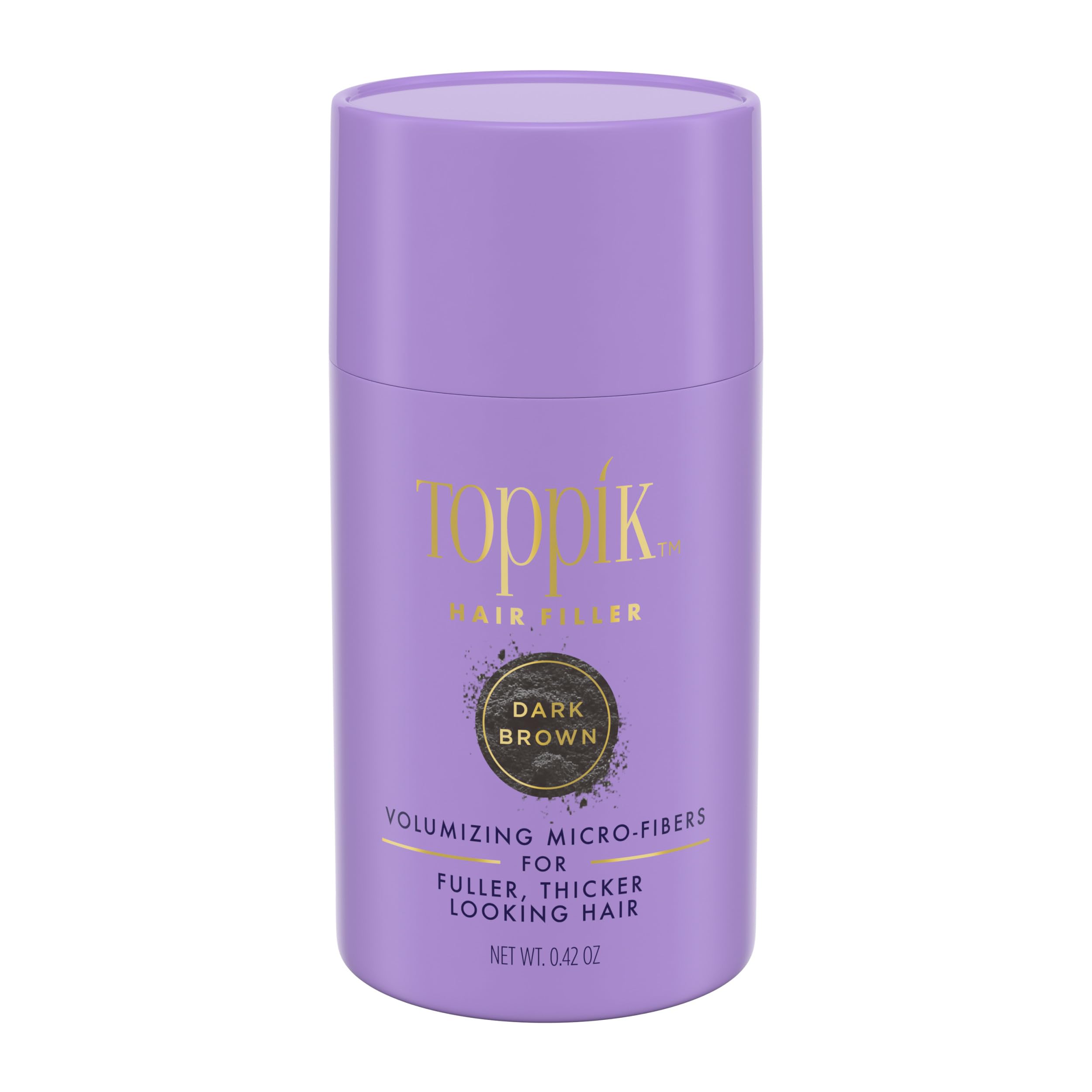 TOPPIK Hair Filler Dark Brown 12g compact-tube for instant fullness.