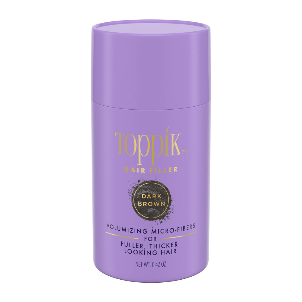 TOPPIK Hair Filler Dark Brown 12g compact-tube for instant fullness.