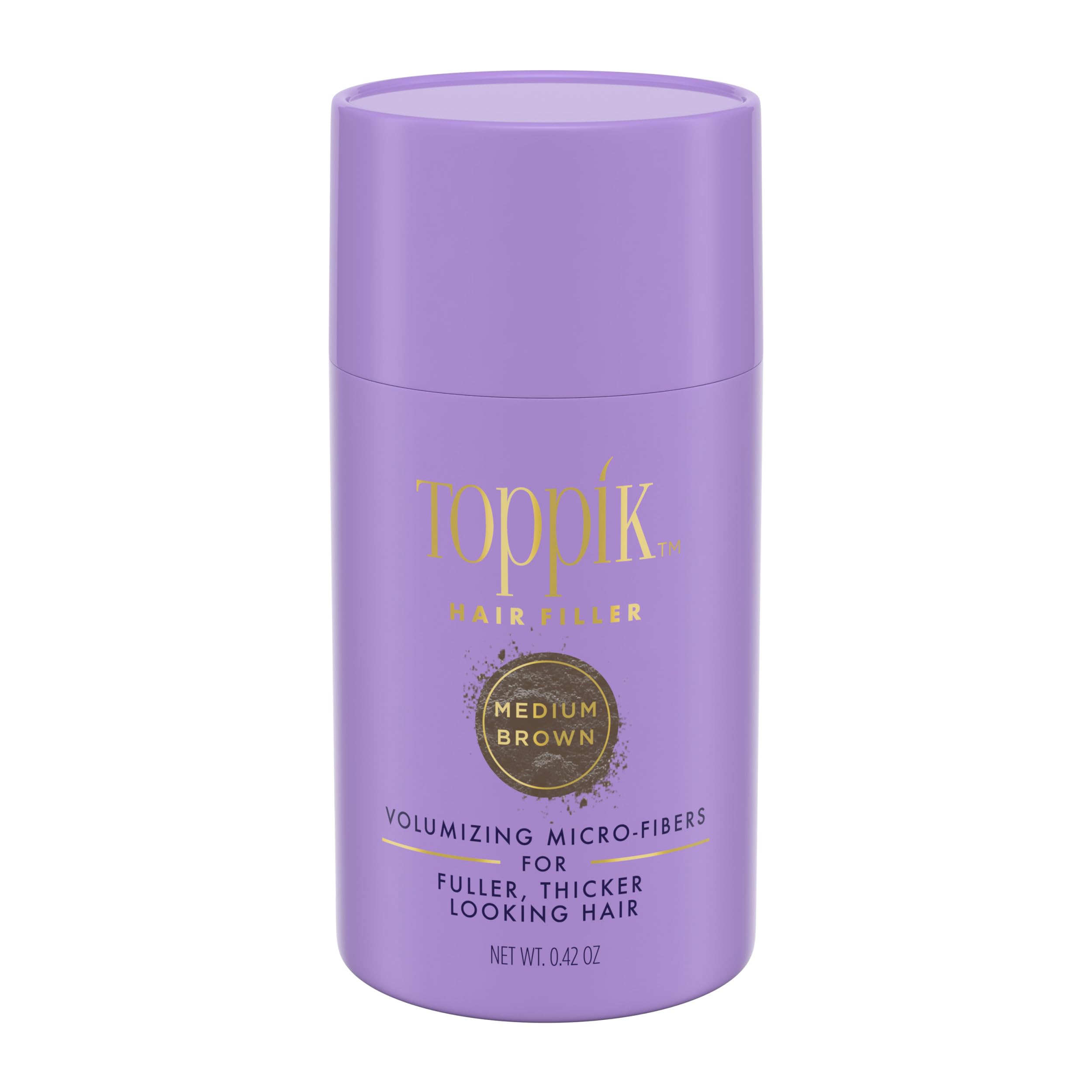 TOPPIK Hair Filler Medium Brown powder close-up for natural color blend