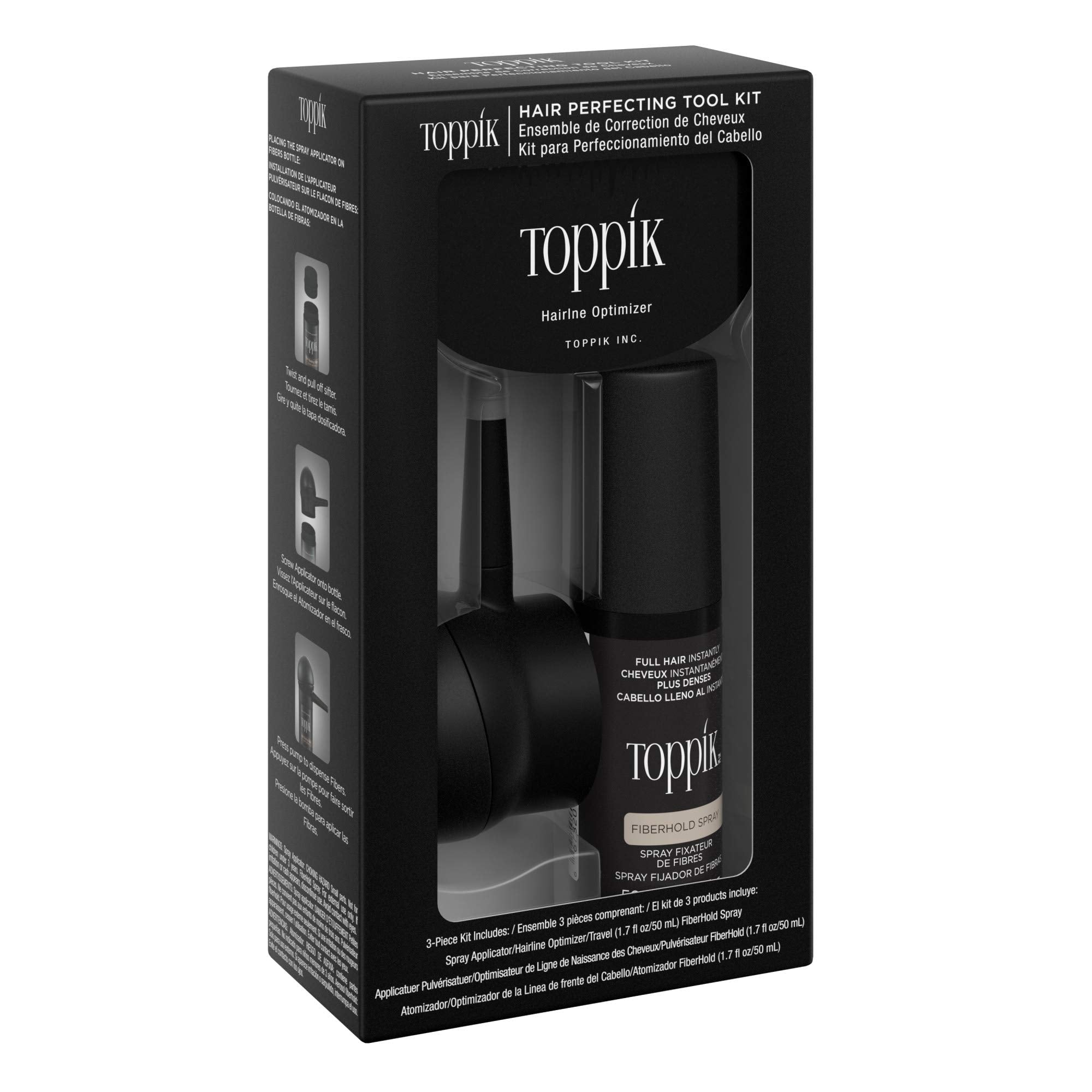 TOPPIK Hair Perfecting Toolkit fiber hold spray strengthens bond and adds shine