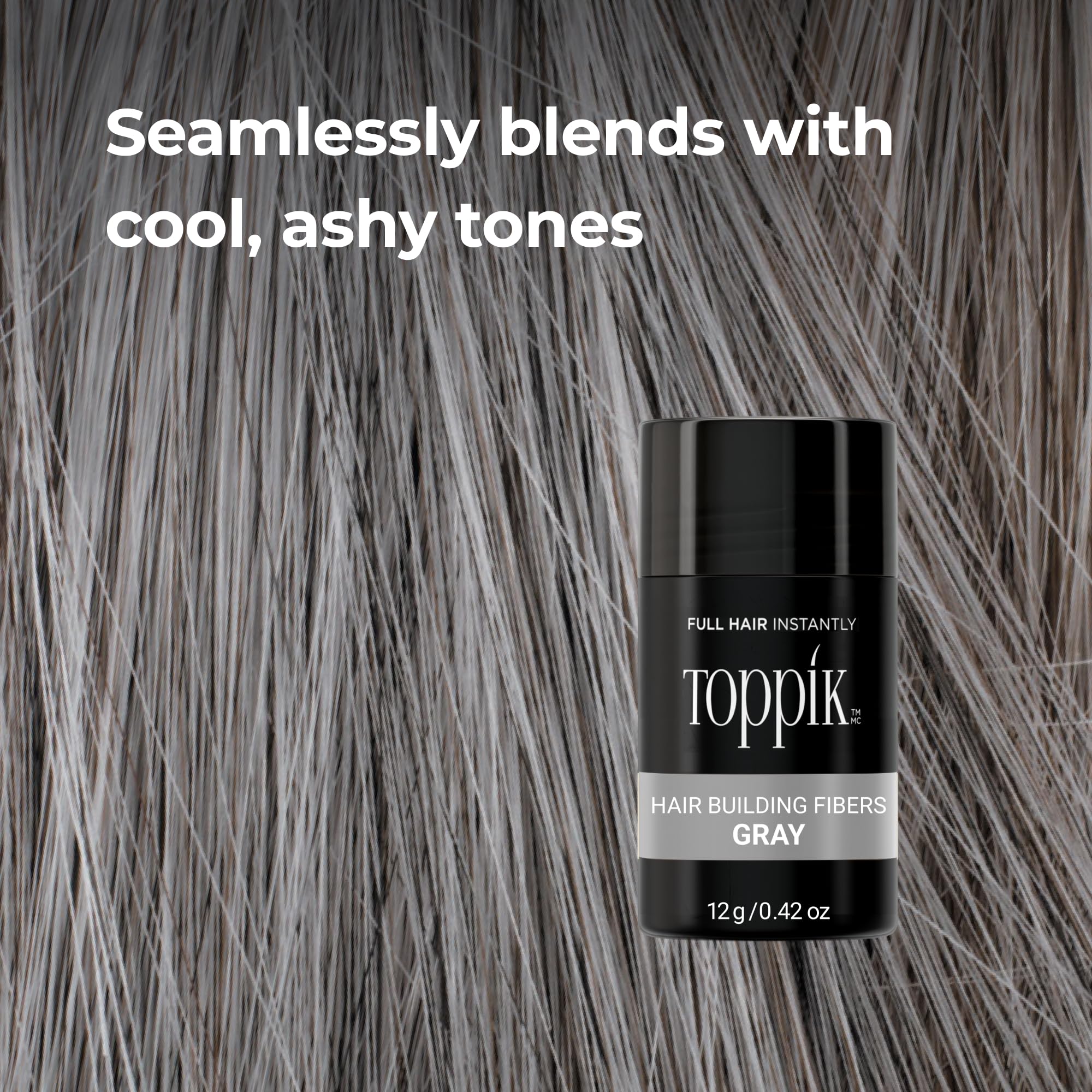 Unisex use: Toppik hair fibers blend for men and women
