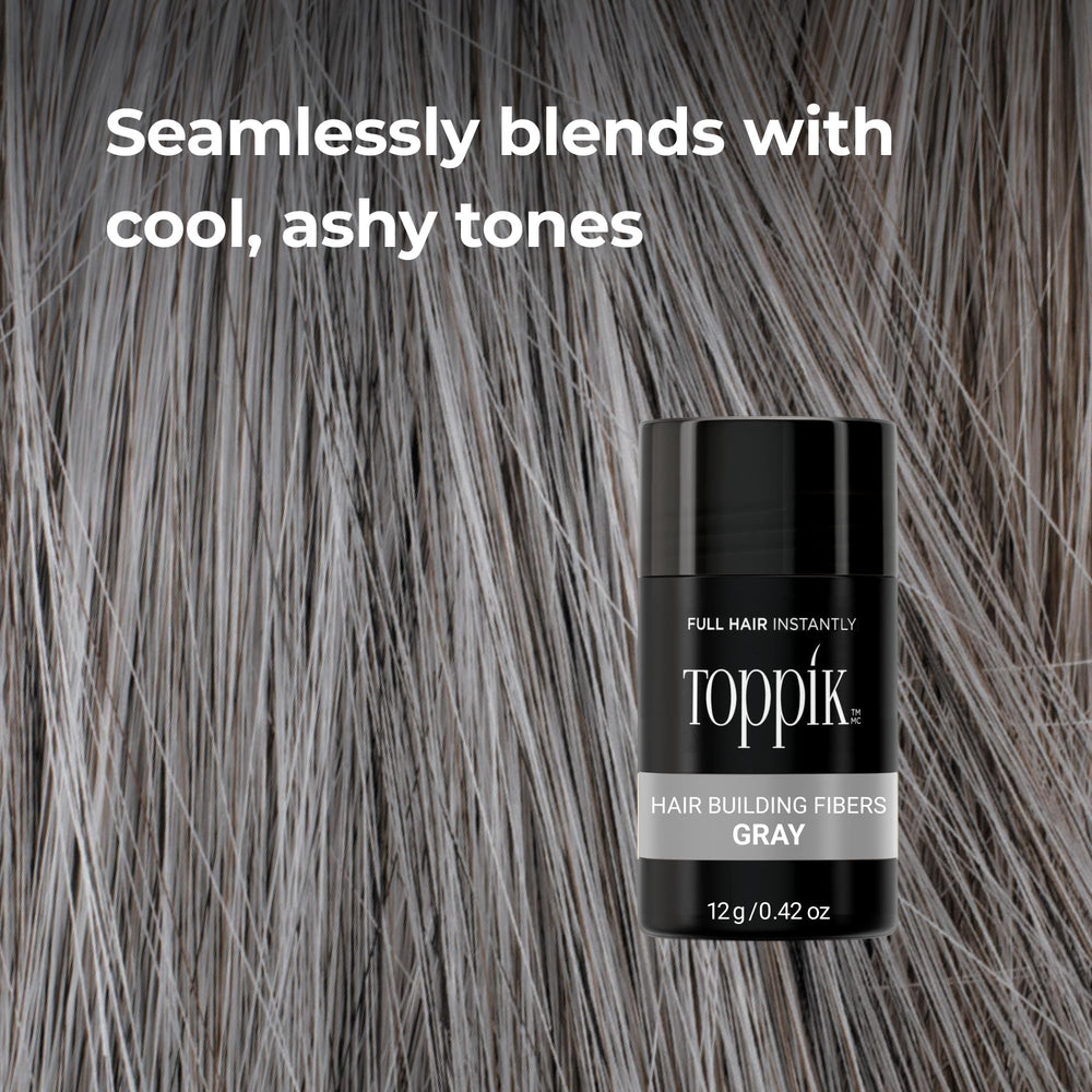 Unisex use: Toppik hair fibers blend for men and women