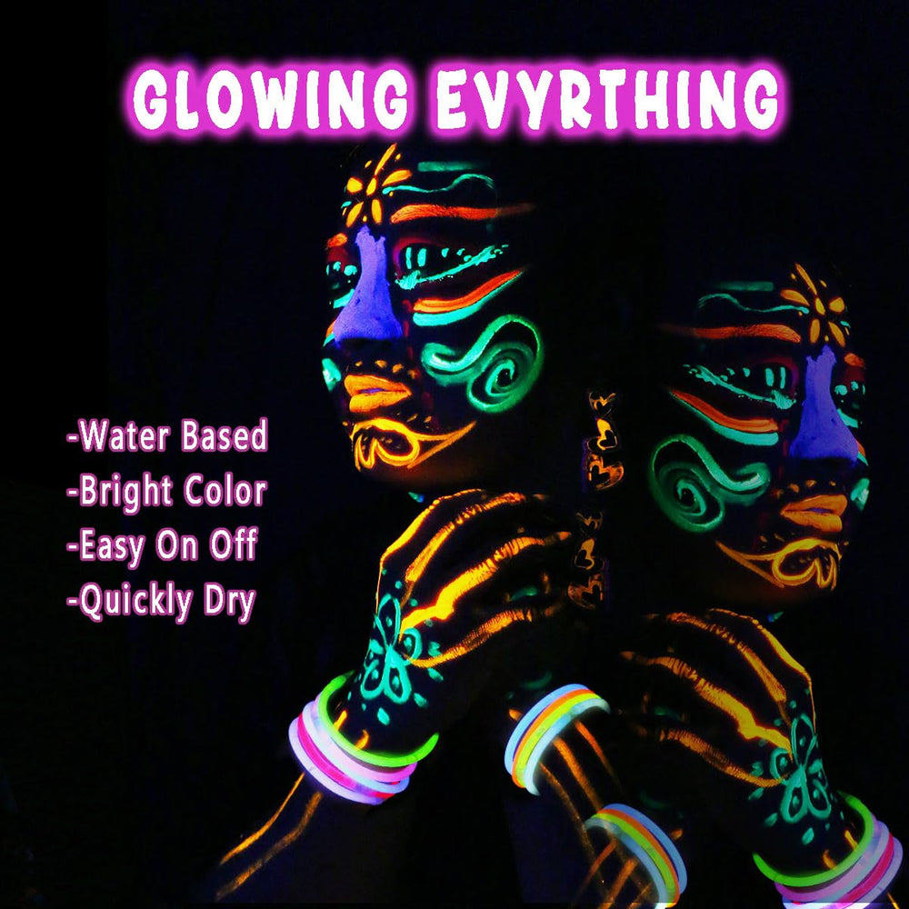 Depvision Glow para cuerpo, pintura UV en tubo de 10 ml, seguro para piel sensible.