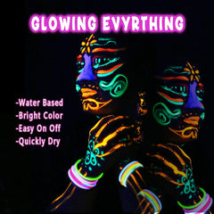 Depvision Glow para cuerpo, pintura UV en tubo de 10 ml, seguro para piel sensible.