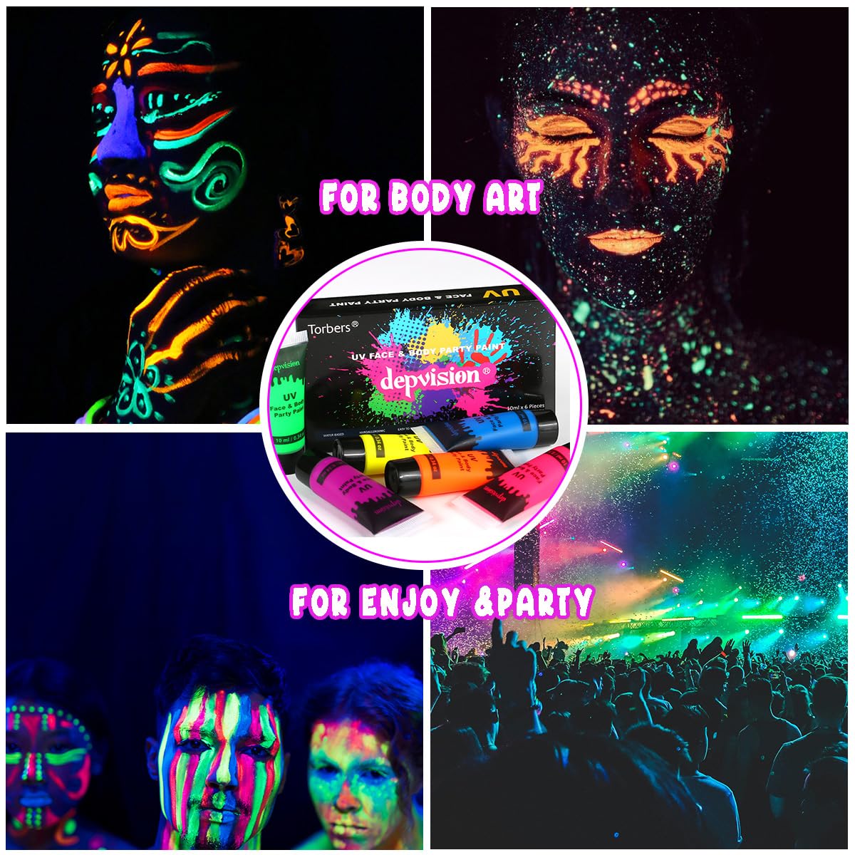 Depvision Glow en empaque compacto, perfecto para applicación en clubs y festivales.