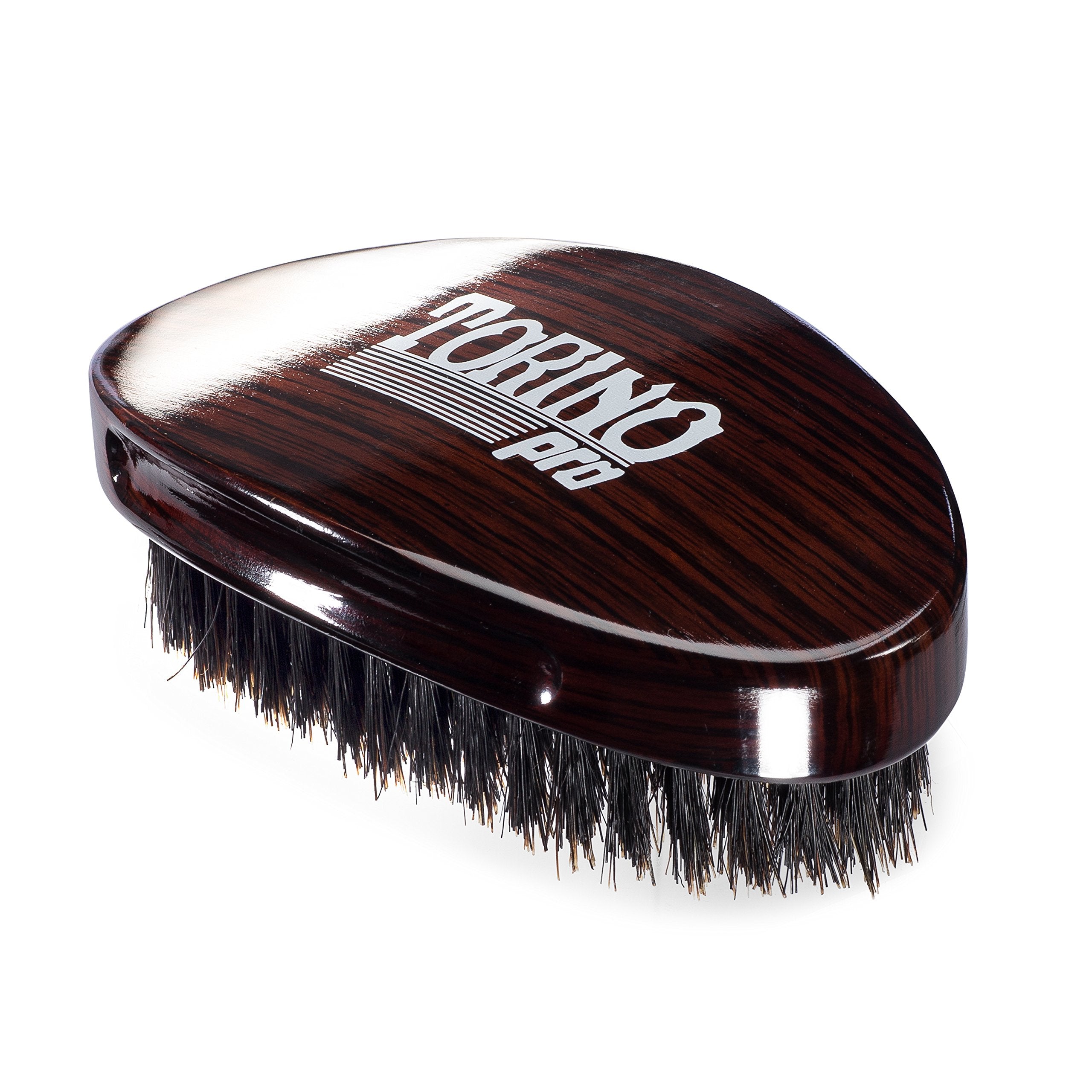 Torino Pro Wave Palm Brush 730 bristle detail highlighting 100% boar quality
