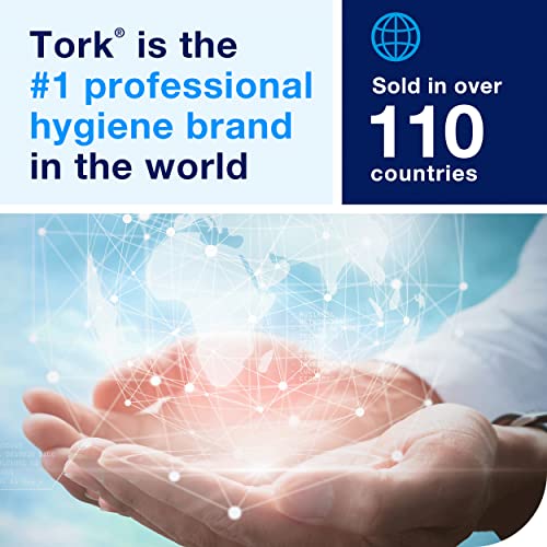 Tork collapsible bottle design reduces waste and stores flat.