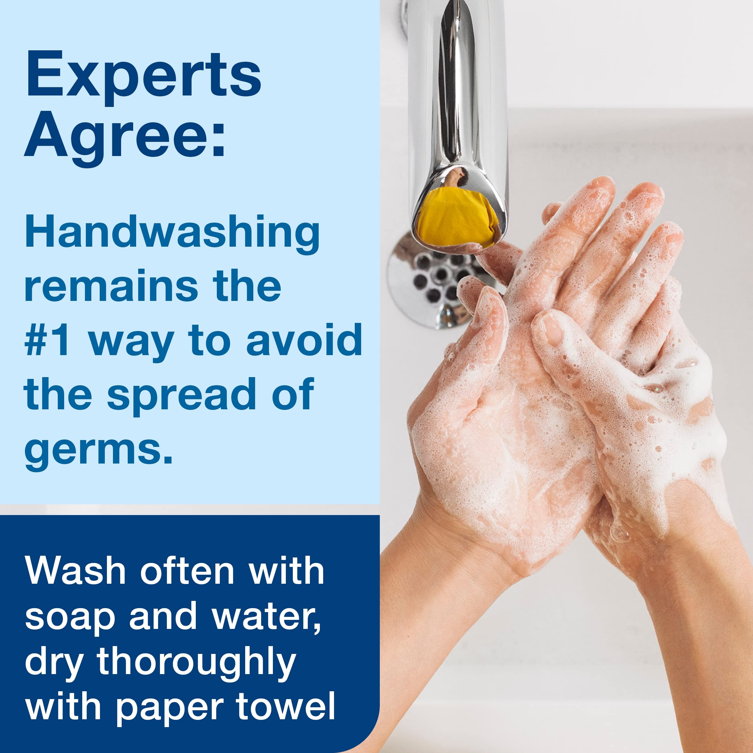 Tork foam soap lather action delivering rich foam and easy rinse.