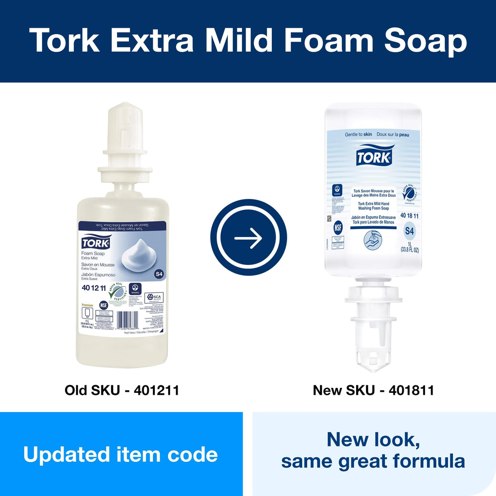Tork fragrance-free and dye-free soap ideal for sensitive environments.
