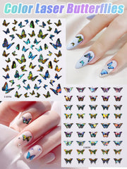 TOROKOM diseños de mariposas para uñas, look único y rápido de lograr.