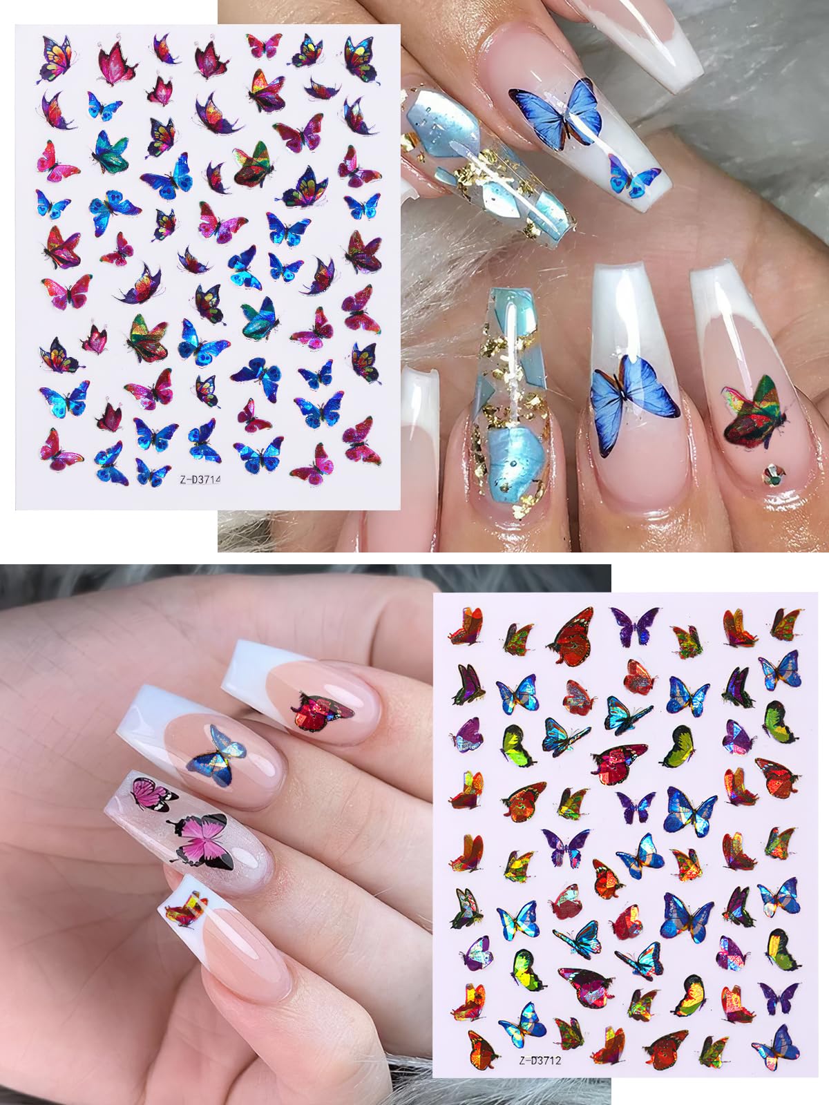TOROKOM motivos de mariposas, regalo para amantes de las uñas.