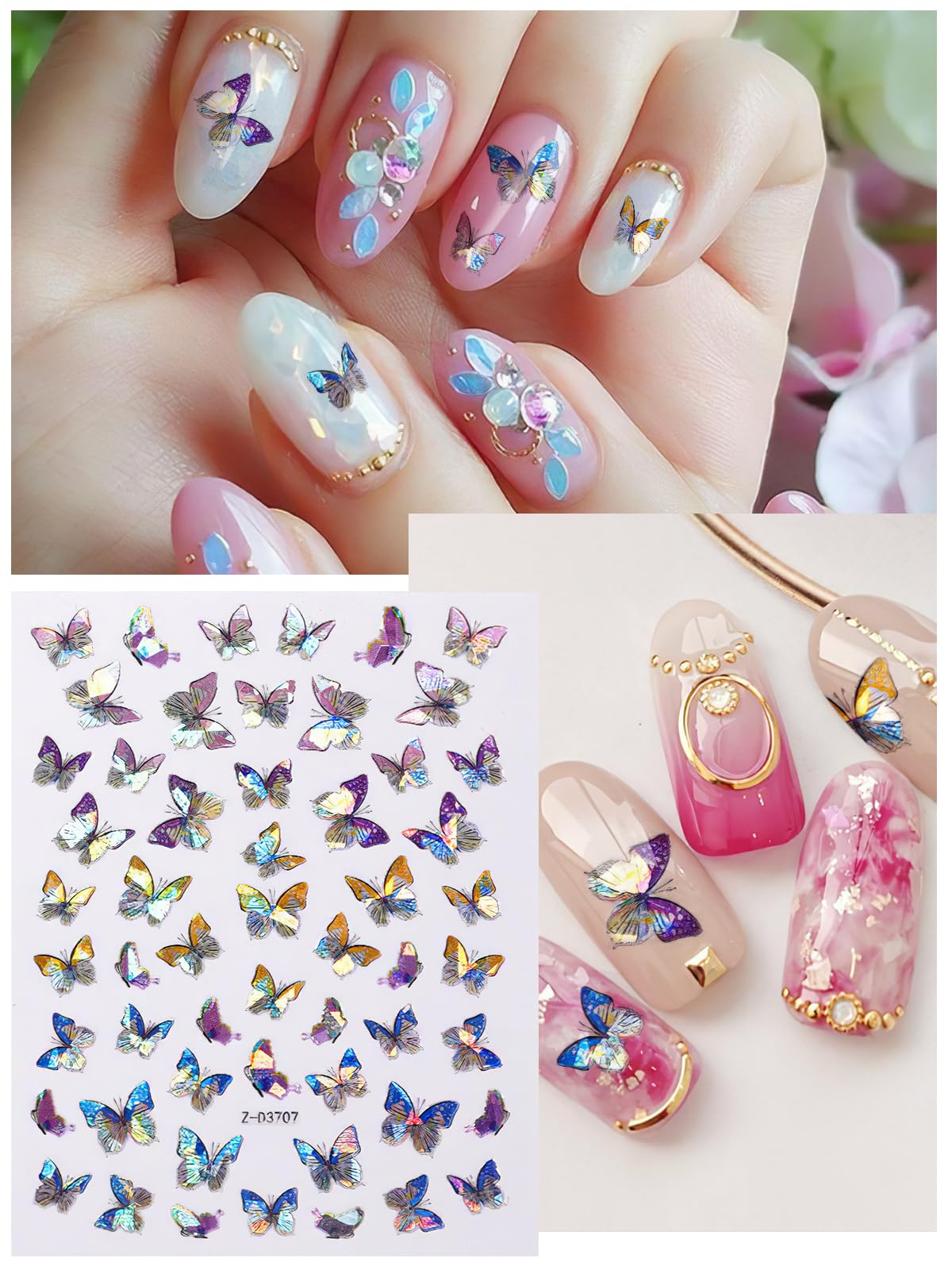 TOROKOM pegatina autoadhesiva de mariposas, decoración creativa sin esfuerzo.
