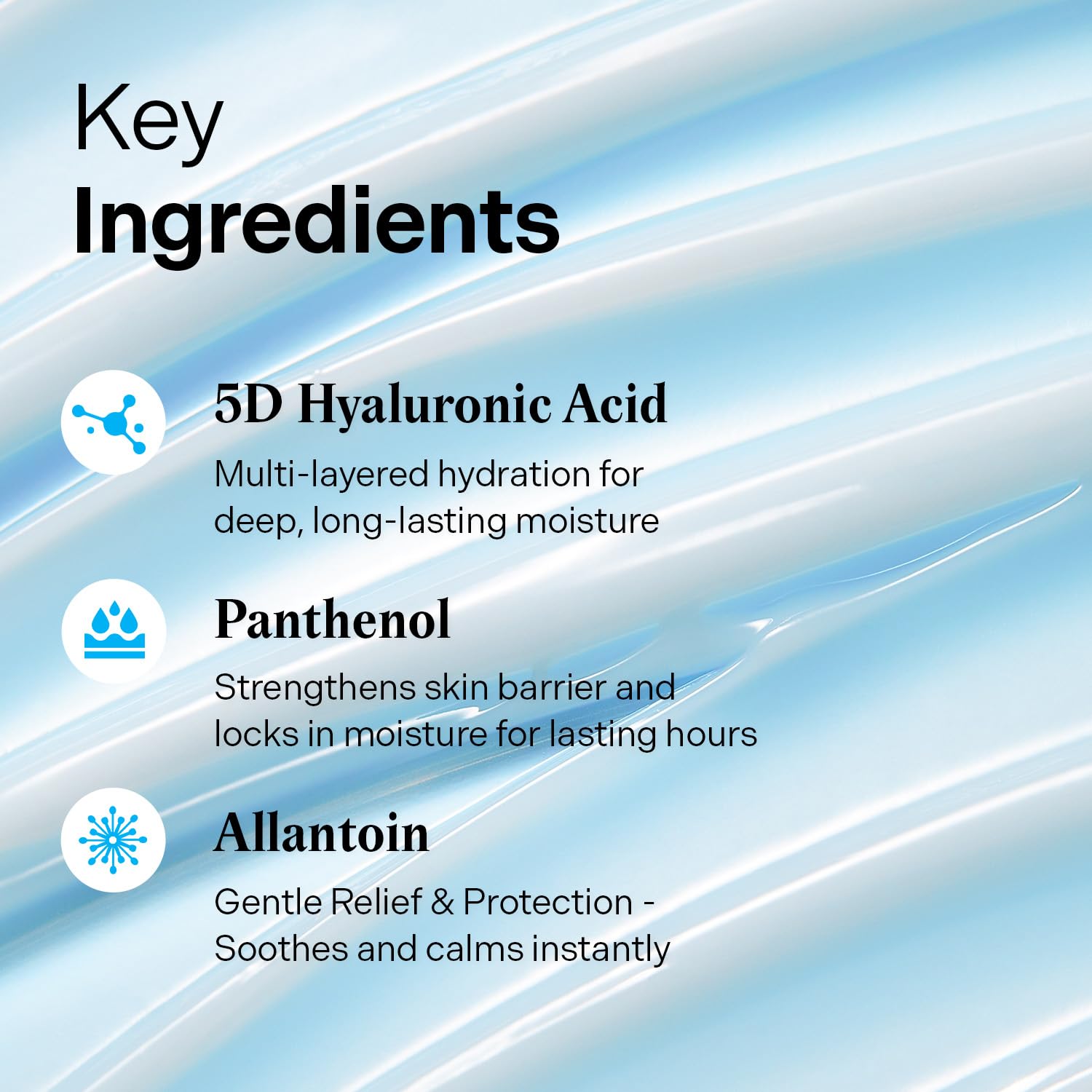 Torriden DIVE IN 5D hyaluronic acid molecules close-up suggests deep hydration potential.
