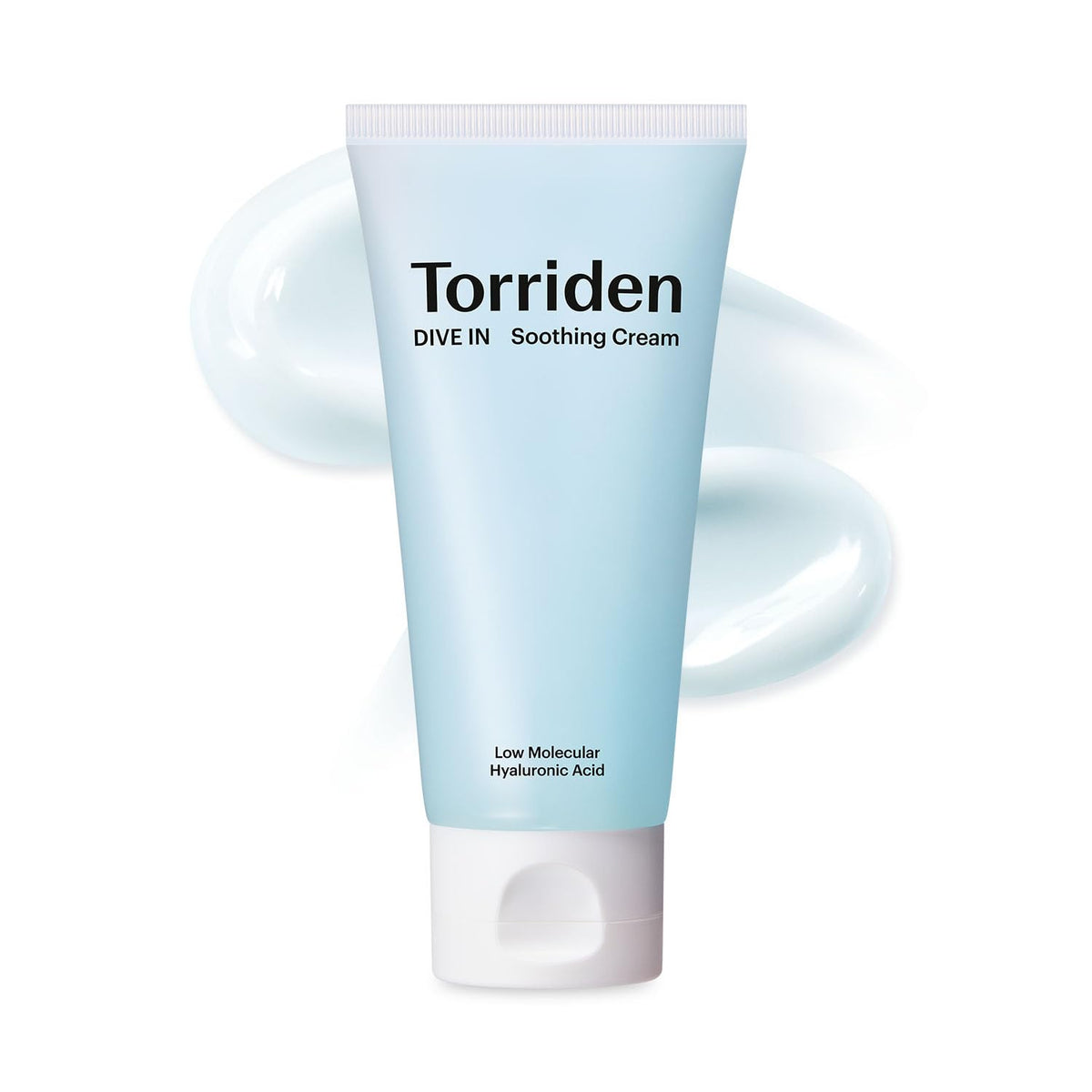 Torriden DIVE IN hyaluronic acid soothing cream bottle delivers lasting hydration for dry skin.