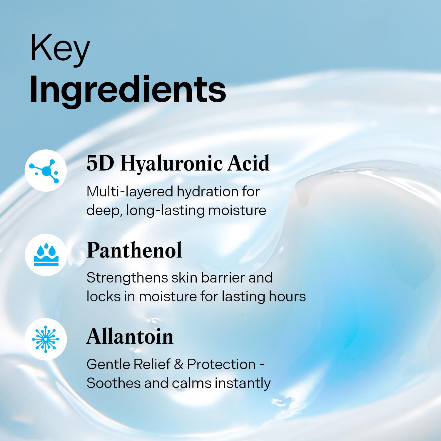 Torriden DIVE IN swirl on skin demonstrates non-sticky hydration