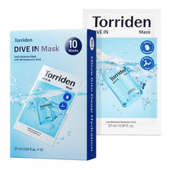 Torriden DIVE IN mask packaging highlights a premium hydration routine.