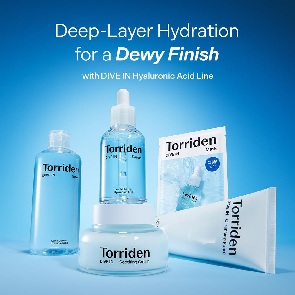 Evening routine image showing layering after cleansing with Dive In Serum