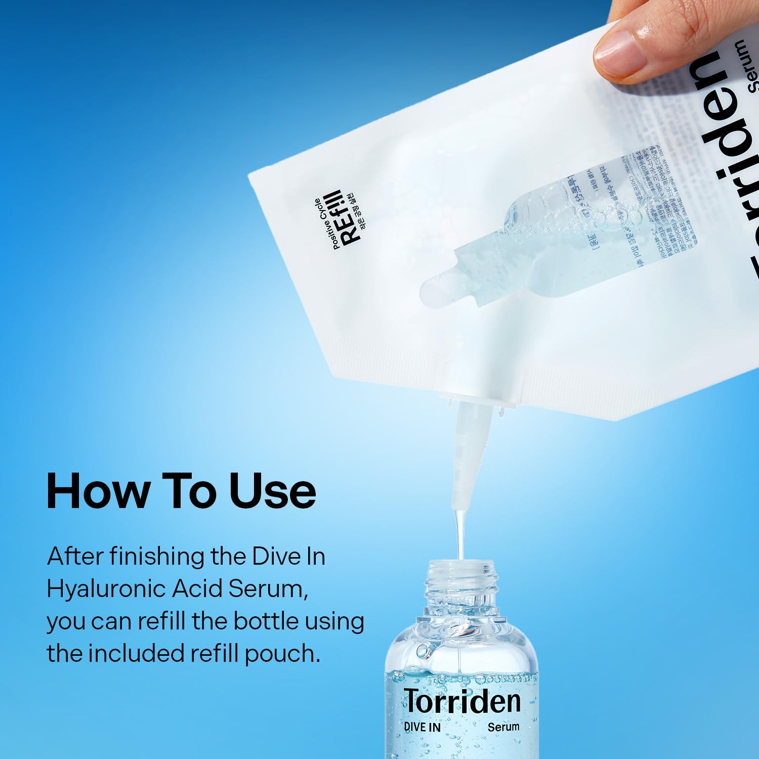 Torriden DIVE IN Serum bottle with soft glow suggests hydration
