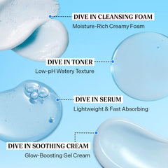 Torriden DIVE IN serum image featuring hyaluronic hydration for a dewy look.
