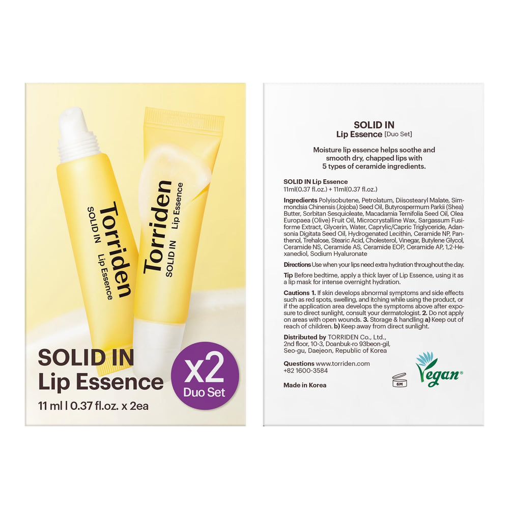 Torriden Pack de dos para cuidado continuo de labios.