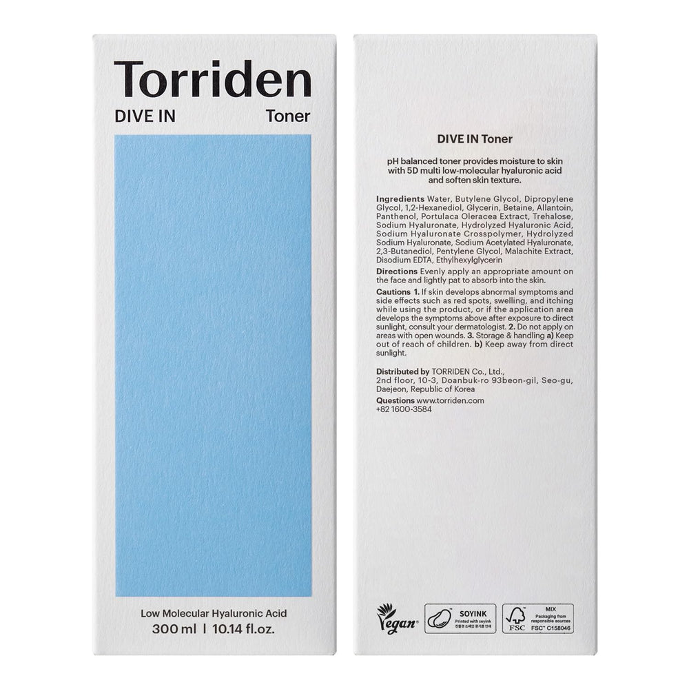 Torriden Dive in Toner: uso recomendado para favorecer la preparación de la piel antes del maquillaje.