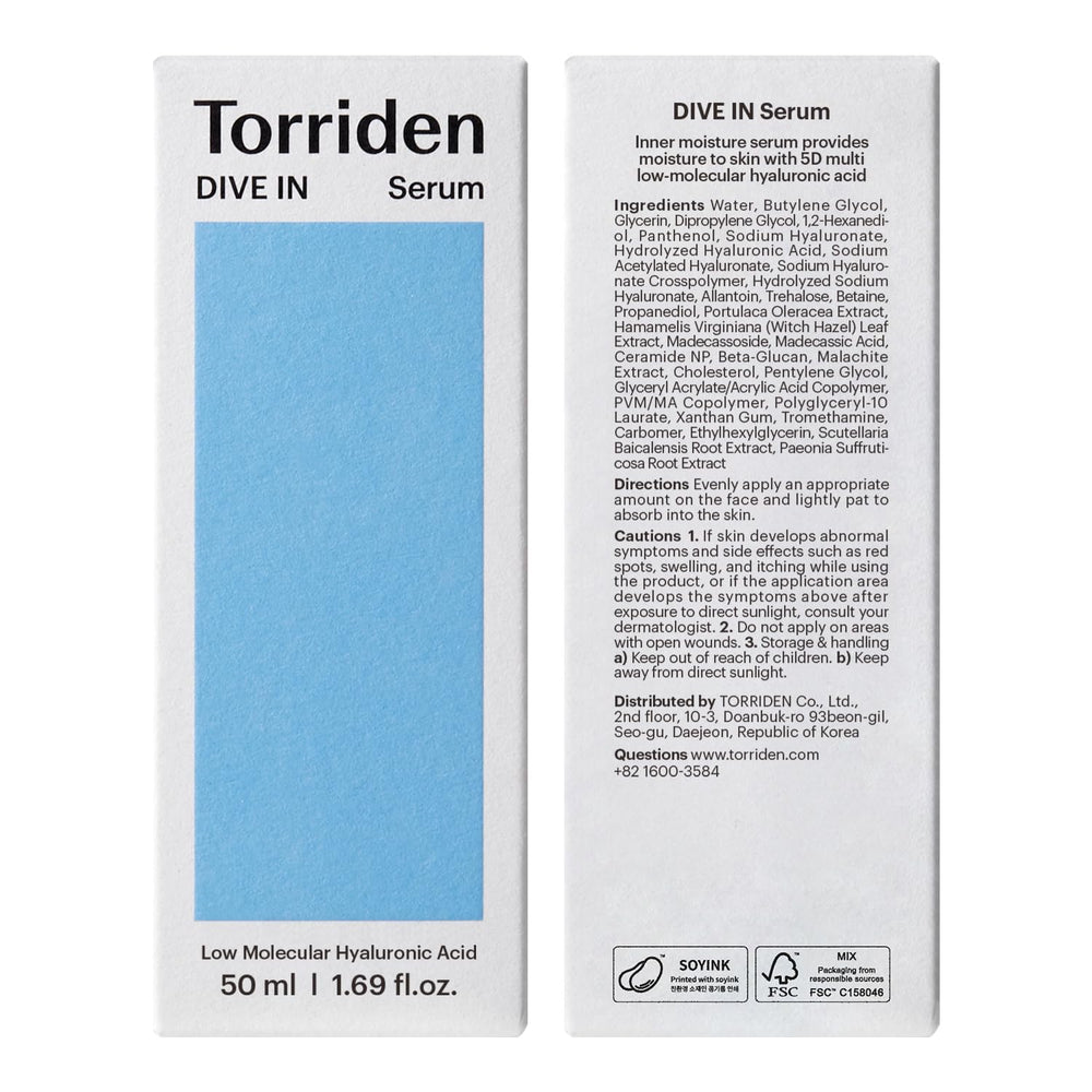 Sérum Torriden llega sellado de fábrica para seguridad total.