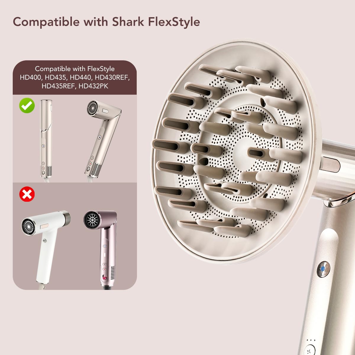 TOSAGE diffuser defines natural curls on Shark FlexStyle