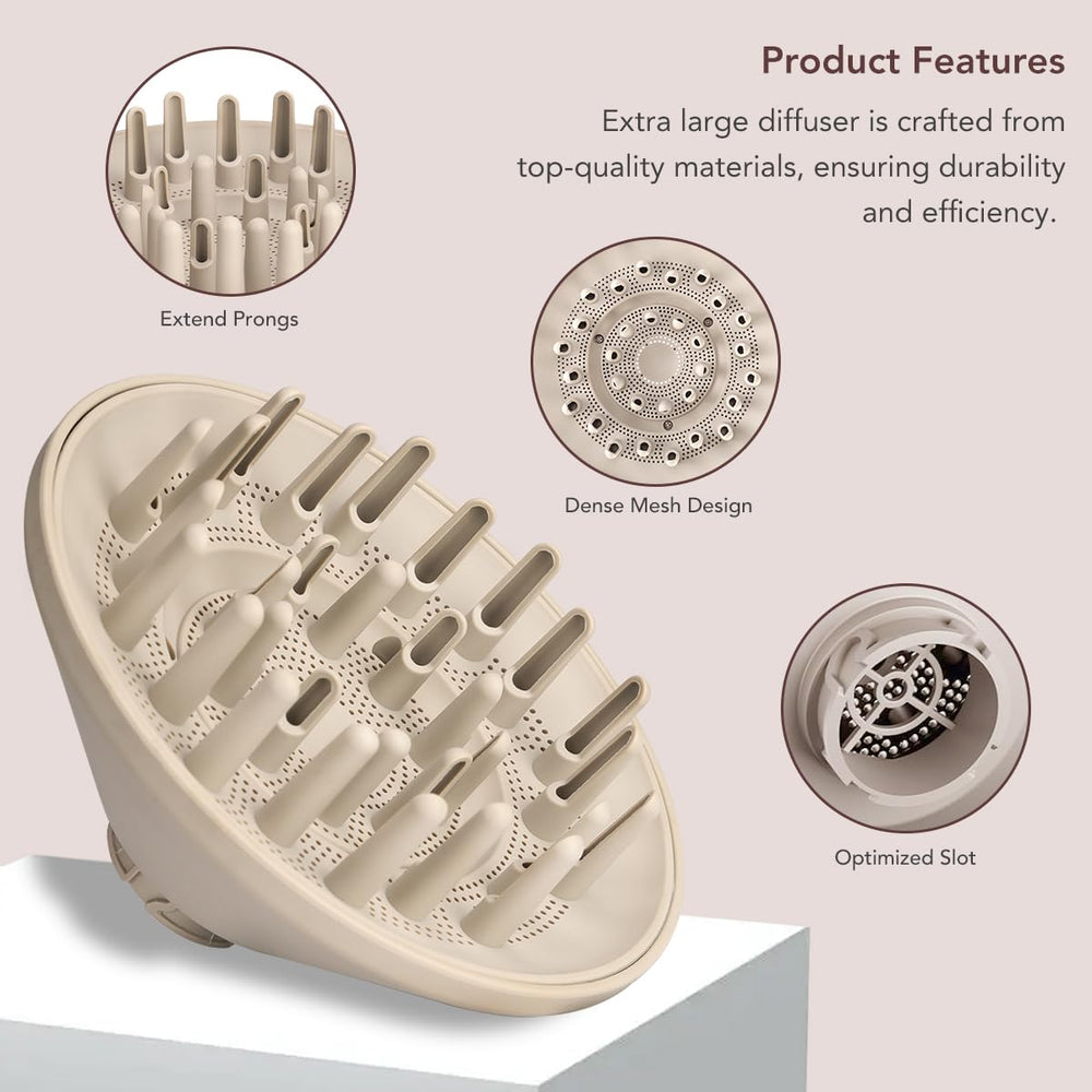 TOSAGE diffuser with gentle heat for smooth, controlled drying on FlexStyle