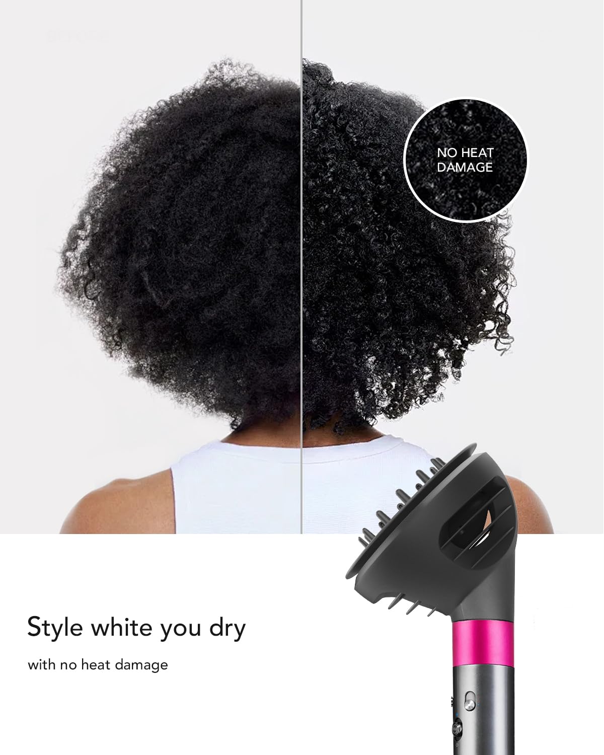 TOSAGE Wave+Curl Diffuser package includes one attachable diffuser.