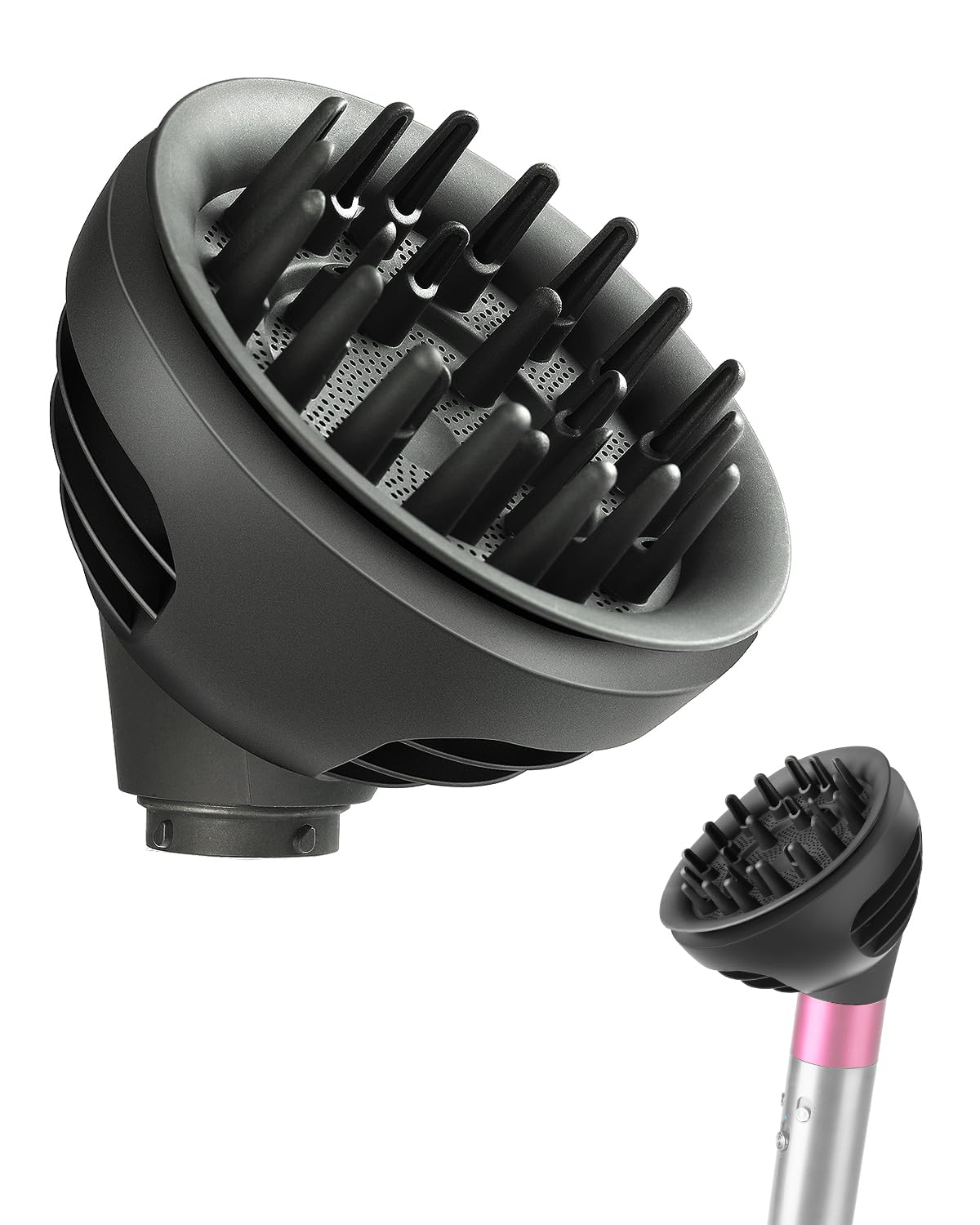 TOSAGE Wave+Curl Diffuser for Airwrap attachment delivers even heat for defined waves.