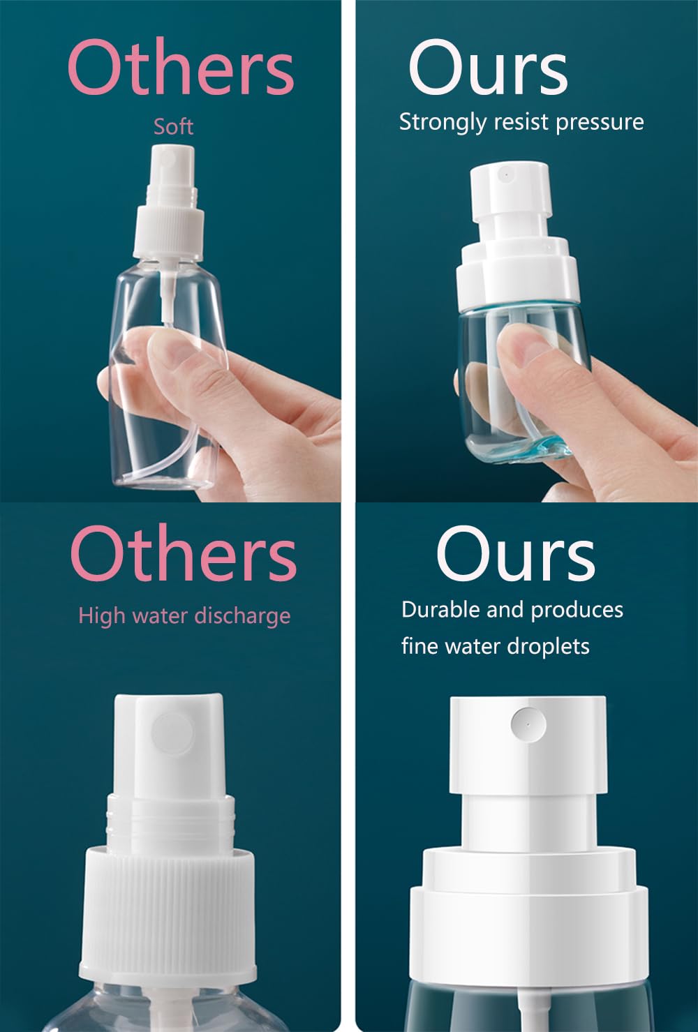TOSERSPBE travel-size sprayer fits in carry-on and car for quick touch-ups.