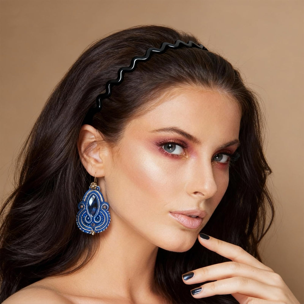TOSEFES diadema zigzag con sujeción antideslizante ideal para entrenamientos.